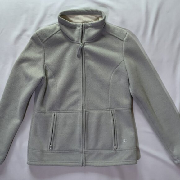 Lady Hathaway Lined Grey Fleece Zip-Up Jacket SMALL - Picture 2 of 12